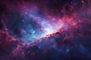 Fototapeta premium Starry Spectacle: A Celestial Symphony of Nebulae and Galaxies in the Abstract Cosmos
