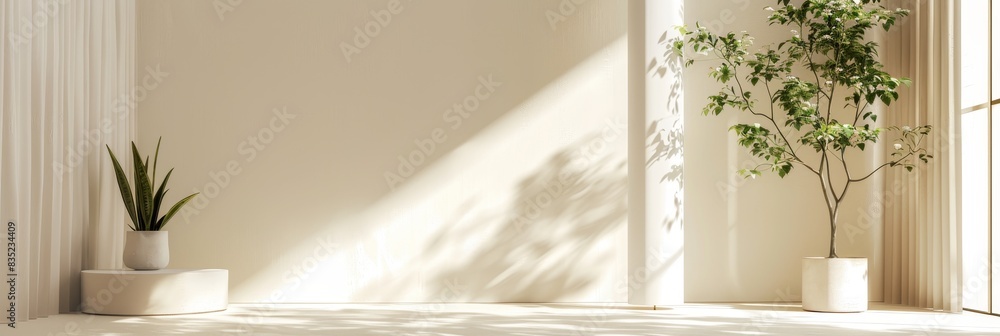 Poster in an environment of a beauty center or clinic, this poster stand can be used as a banner design wit