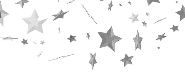 Silver stars of confetti.