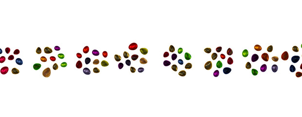 Easter colorful eggs isolated