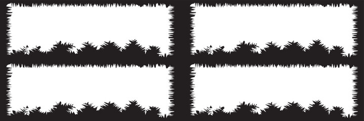Obraz premium Torn paper frames with jagged edges. Ripped cutouts for collage, weathered and distressed style. Vector illustration of rough shapes as retro design templates.