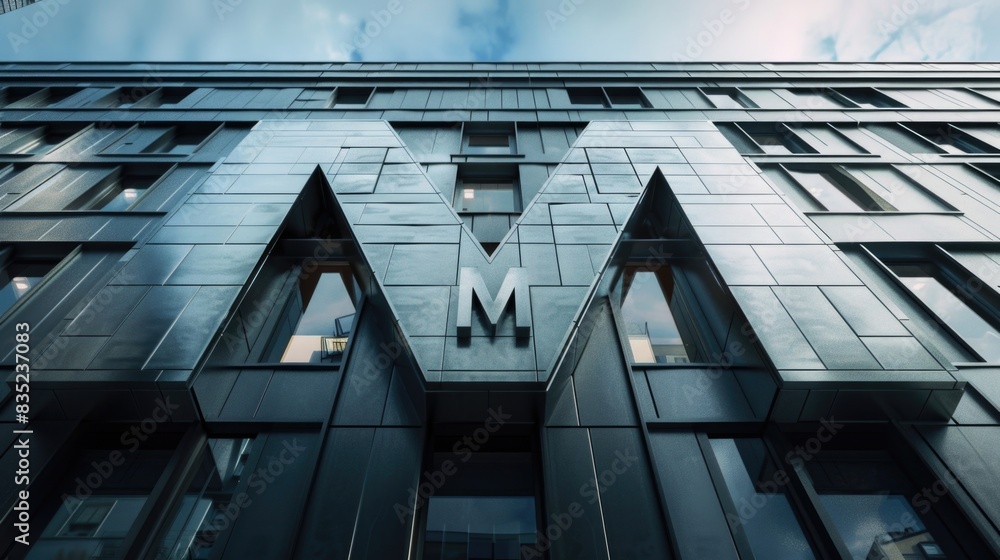 Aufkleber a large structure with a prominent clock face on its facade, suitable for use in urban or cityscape 