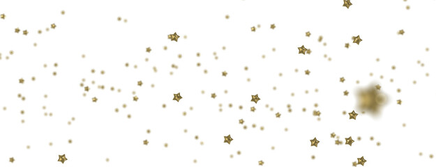 XMAS Stars - Holiday golden decoration, glitter frame isolated -