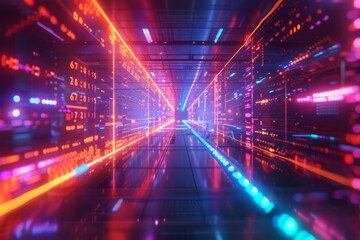 Cyber Security Data Transfer illustration created with Generative AI