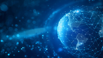 Obraz premium Illuminated Nighttime Earth with City Lights From Space