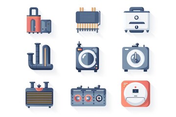 A collection of various household appliances against a white backdrop, ideal for use in editorial or advertising contexts