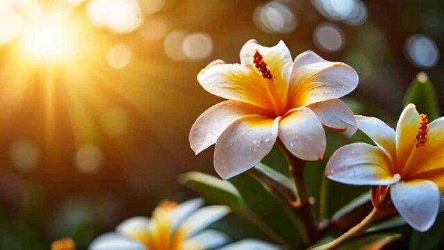 Aesthetic flower portraits that are suitable for backgrounds with smooth looping video quality