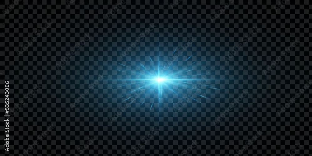 Aufkleber horizontal bursts of exploding star. bright light rays. flare, light and spark.