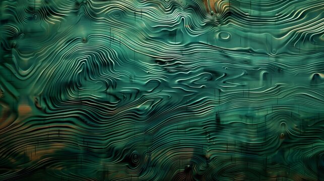 Wooden wall painted green with some flaws in the paint.