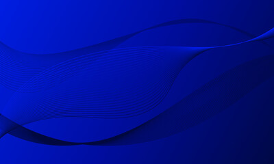 blue lines wave curves with smooth gradient abstract background