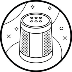 Hand draw technology sketch icon doodle set design for coloring book. Technology icon coloring pages
