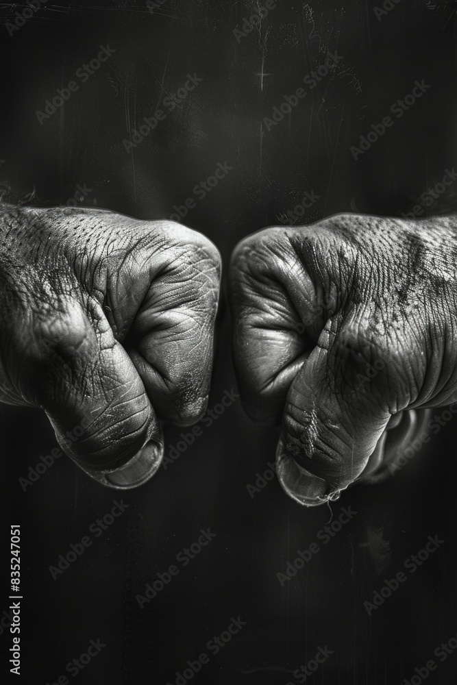 Aufkleber Two hands clasped together in a loving grasp
