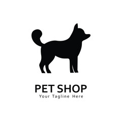 Minimal pet shop logo