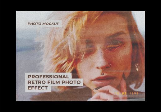 Film Vintage Frame Old Retro Photo Effect Paper Texture Template Mockup Overlay Style Printed