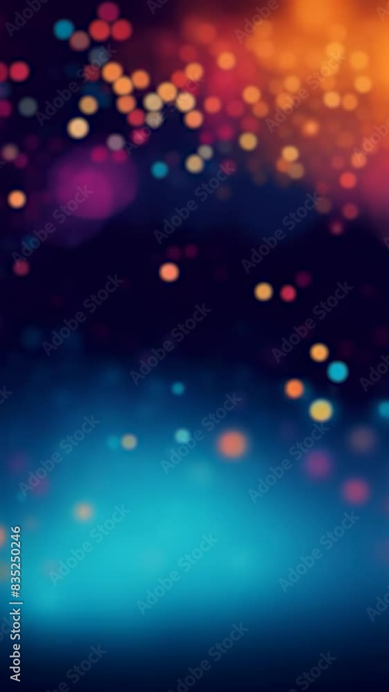 Poster bokeh abstract vertical animation background