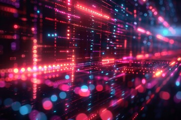 Obraz premium Cyber Security Data Transfer illustration created with Generative AI