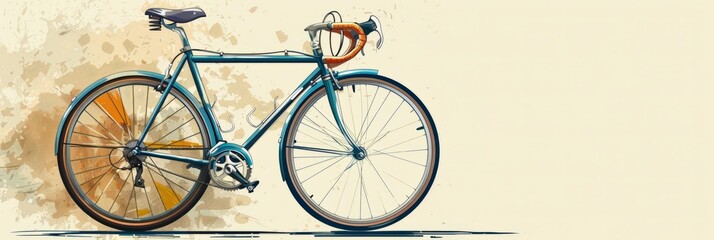 bicycle vector with space area for text