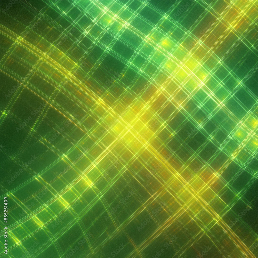 Poster abstract green background with lines and geometric shapes