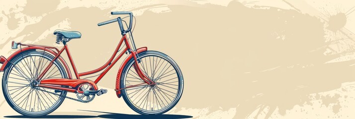 Fototapeta premium bicycle vector background with space area for text