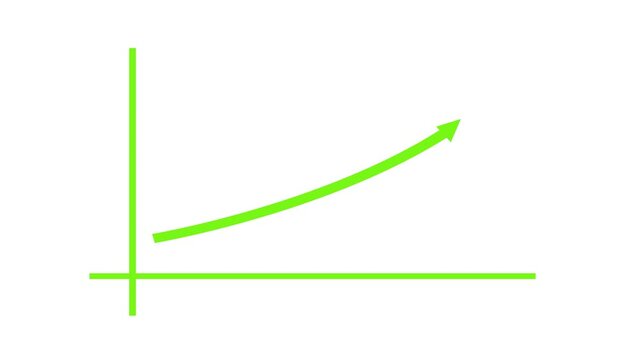 Finance business graph chart with upward animation. abstract glowing business graph chart animation background. Hi-tech business concept technology chart. Business Information digital display.