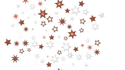 Galactic Christmas Descent: Enthralling 3D Illustration of Falling Holiday Stars from the Cosmos