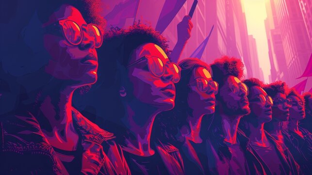 The Juneteenth freedom march featured diverse participants, banners and flags, solidarity on city streets, all echoing its historical significance