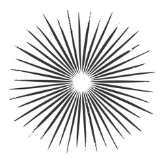 Obraz premium silhouette vintage sunburst black color only