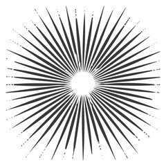 Obraz premium silhouette vintage sunburst black color only