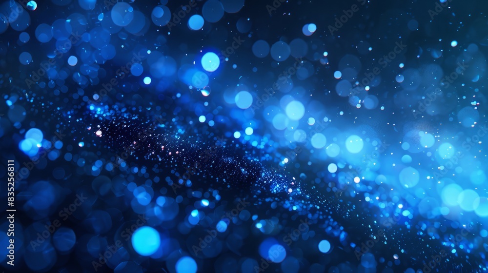 Aufkleber blue glow particle abstract bokeh background