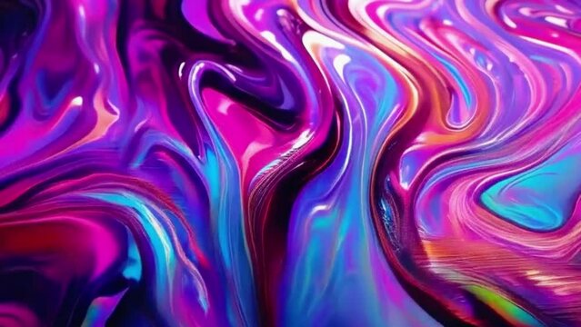 An otherworldly liquid effect with unusual colors and patterns, evoking the idea of alien fluids, 4K High-Quality Abstract liquid background seamless loop Animation Video
