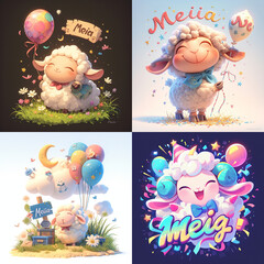 Goat Qurban Eid al adha mubarak festival islamic background, Witness heartfelt Eid celebration moments during Bakra Eid as people participate in age-old traditions, Arabic lantern design