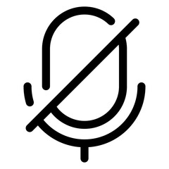 mic line icon vector illustration isolated on white background