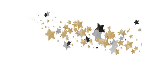 A Shower of Golden Stars: Captivating 3D Illustration Takes You to a Celestial Realm