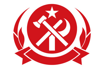 logo of socialist political party vector art illustration 