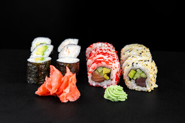 mini set of sushi with Maki, Philadelphia and California