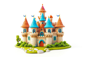 Fototapeta premium toy castle, AI generated