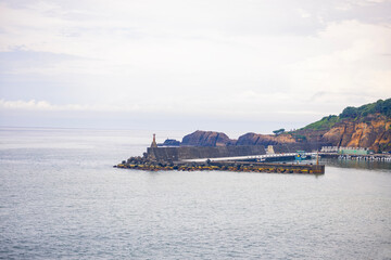 Fototapeta premium Tranquil Scene of a Seaside Harbor