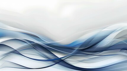 modern business background featuring a light grey backdrop accented by elegant blue wave patterns.