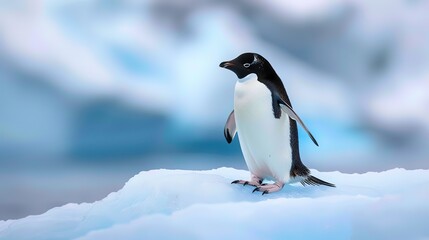 Fototapeta premium Eyecatching Penguin on iceberg