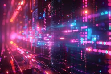 Obraz premium Cyber Security Data Transfer illustration created with Generative AI