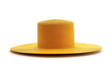 Straw man's hat isolated on white