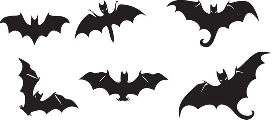 Bats silhouette icons