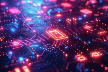 Obraz premium Cyber Security Data Transfer illustration created with Generative AI
