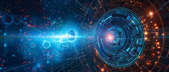 Fototapeta premium Finance and Business Concept : New Technology business background