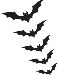 Fototapeta premium Bats silhouette icons