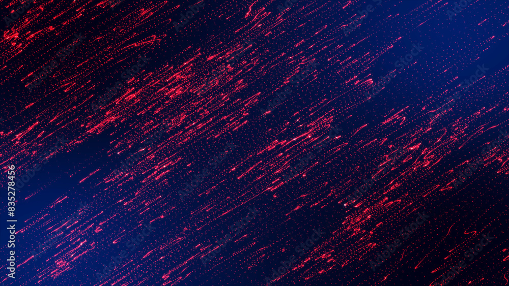 Poster dot and line composed of radial abstract ,graphics particle wave and light 4k animation.