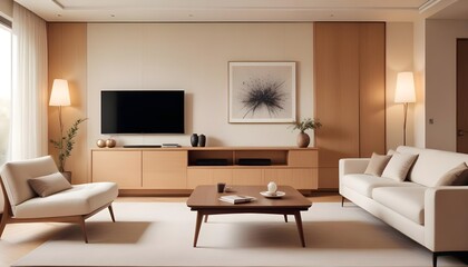 modern living room with fireplace