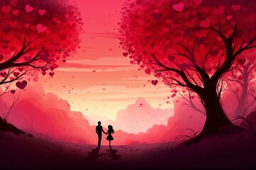 valentine background , generative ai