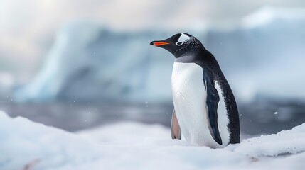 Obraz premium Attractive penguin in polar regions