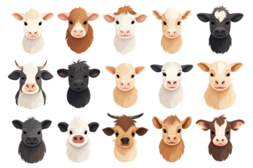 set of funny animals